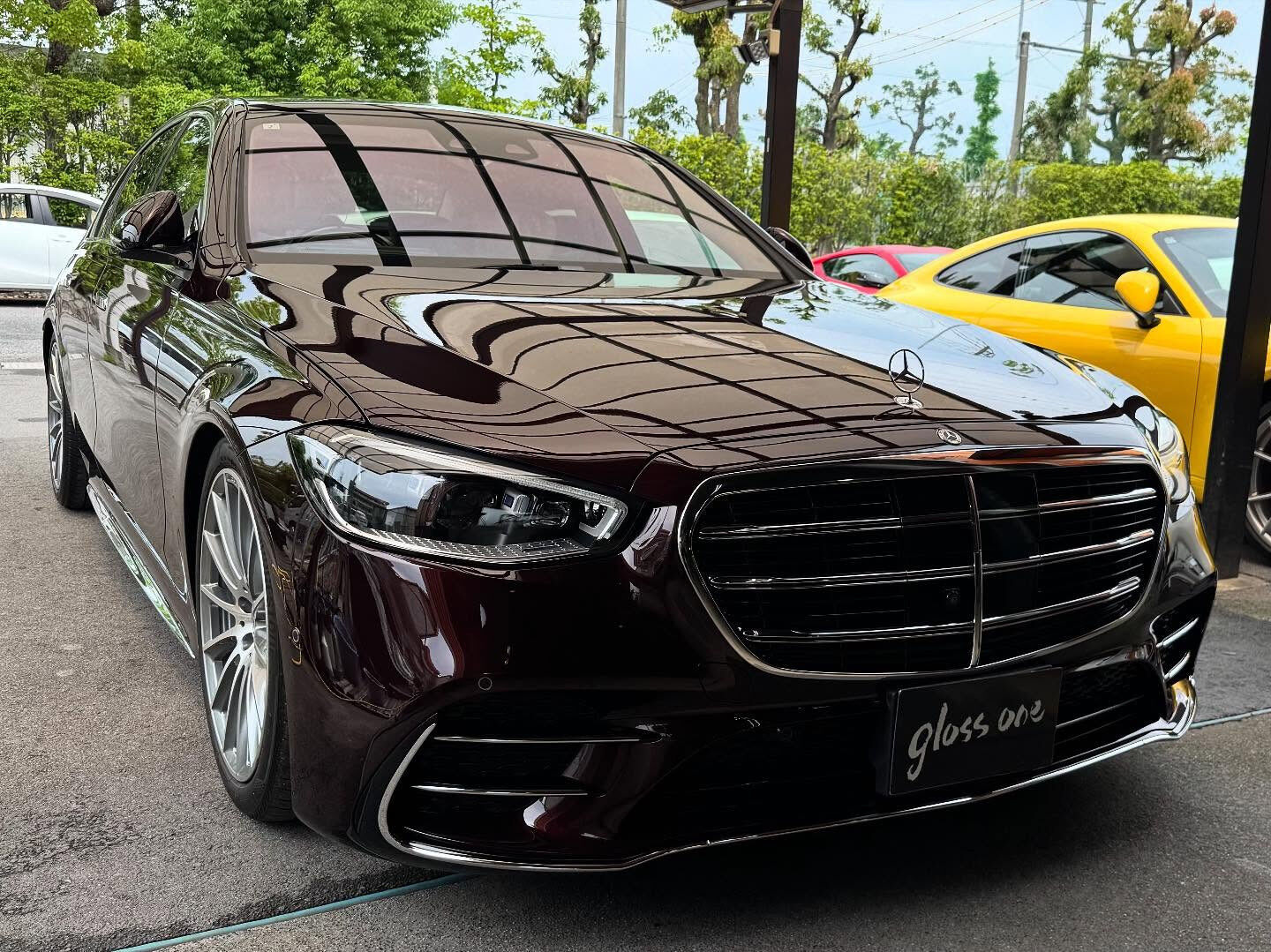 ベンツ　S400dのボディーガラスコーティングを施工しました