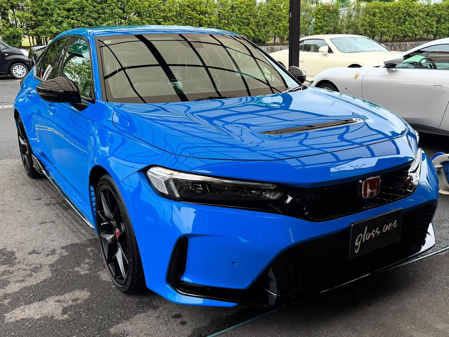 ホンダ　シビックタイプRのボディーガラスコーティングLUXI