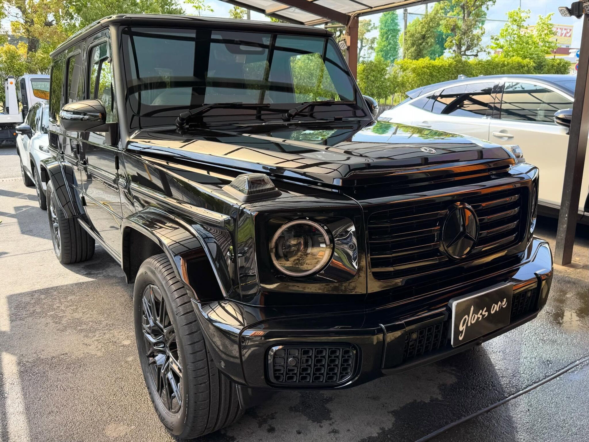 ベンツG450dにボディーガラスコーティングLUXIA５を施